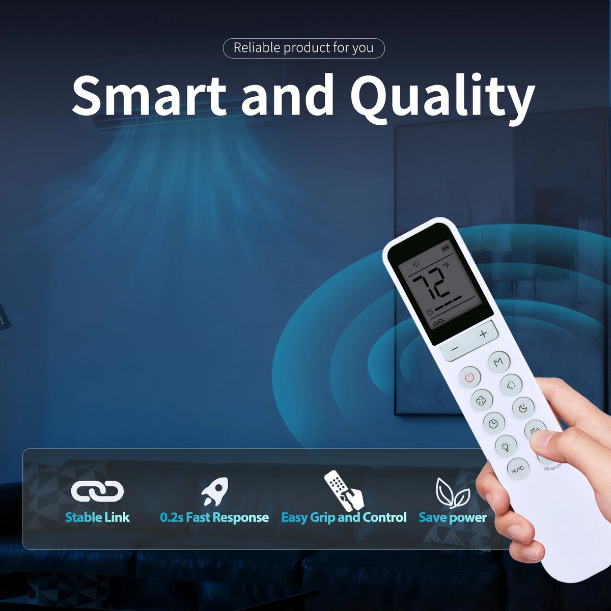 Remote Control For Dreo Air Conditioners AC515S AC516S DR-HAC005S DR-HAC006S