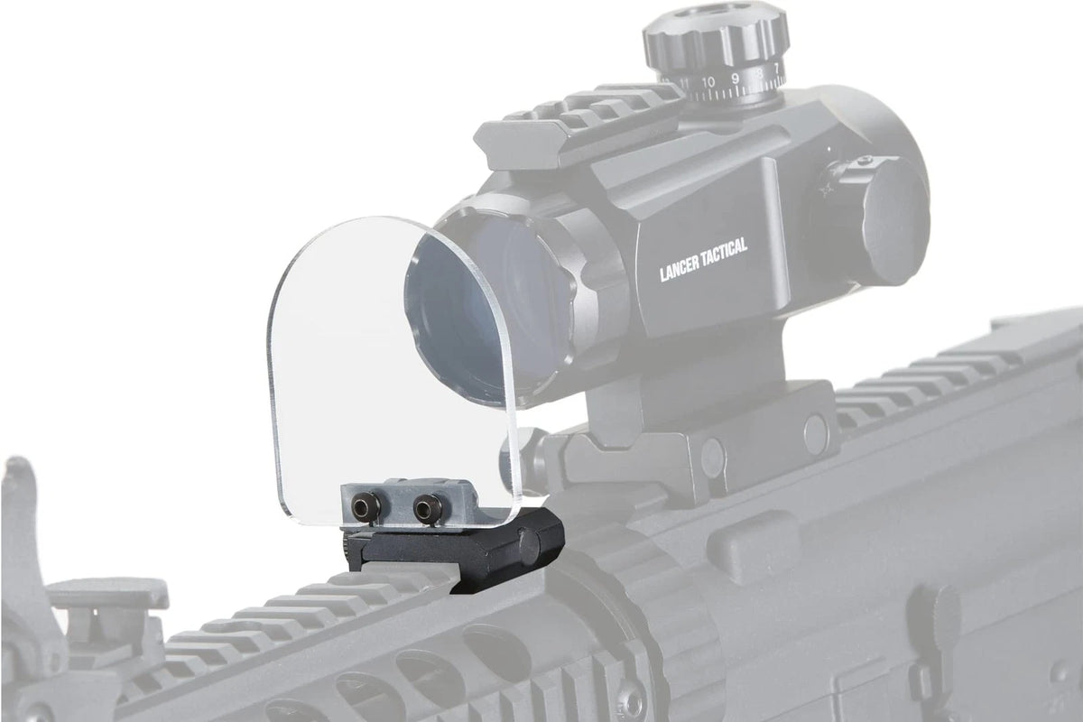 Lancer Tactical Airsoft Foldable Lens Shield Rail Mounted black