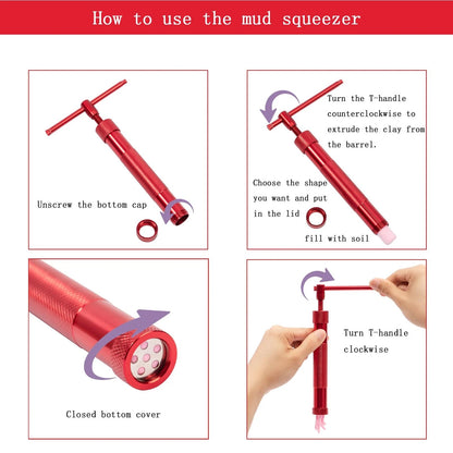 Stainless Steel Clay Extruder Sugar Paste Cake Fondant Red