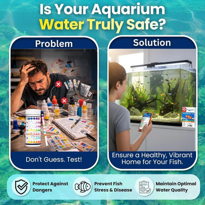 DROPLYTIX Digital Aquarium Water Test Kit, App-Enabled 10-in-1 Freshwater &...