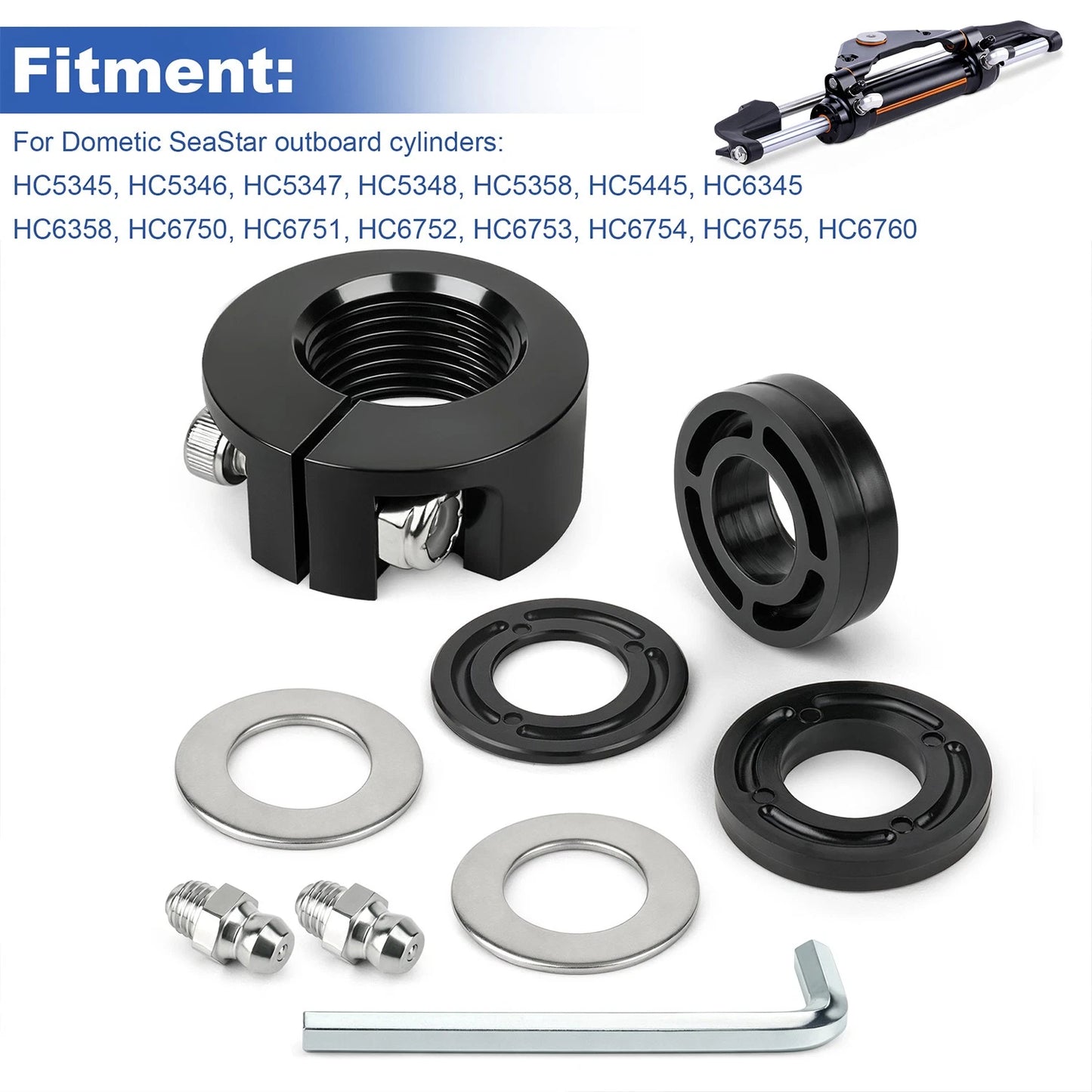 Front Mount Pivot Plate Cylinder Adjusting Nut Spacer Kit HP6033