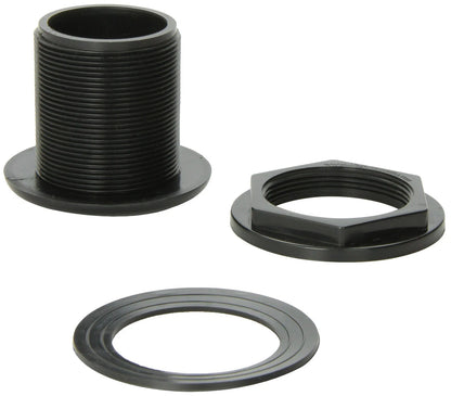 Lifegard Aquatics Standard Threaded Bulkhead Kit for Fish 1.5", Black