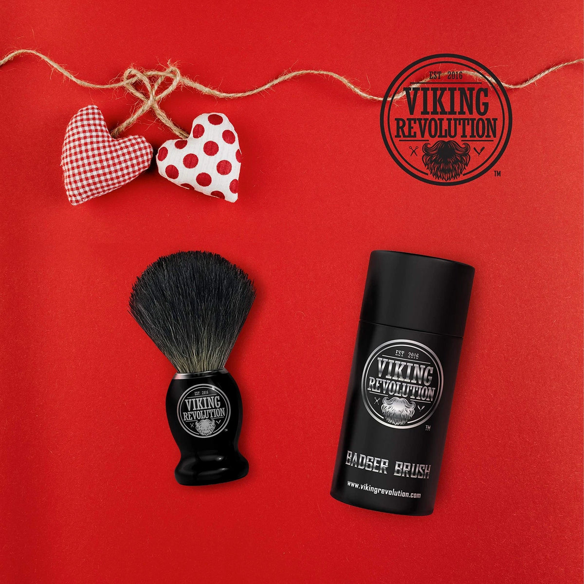 Viking Revolution Badger Hair Shaving Brush- Shave 1 Count (Pack of 1), Black