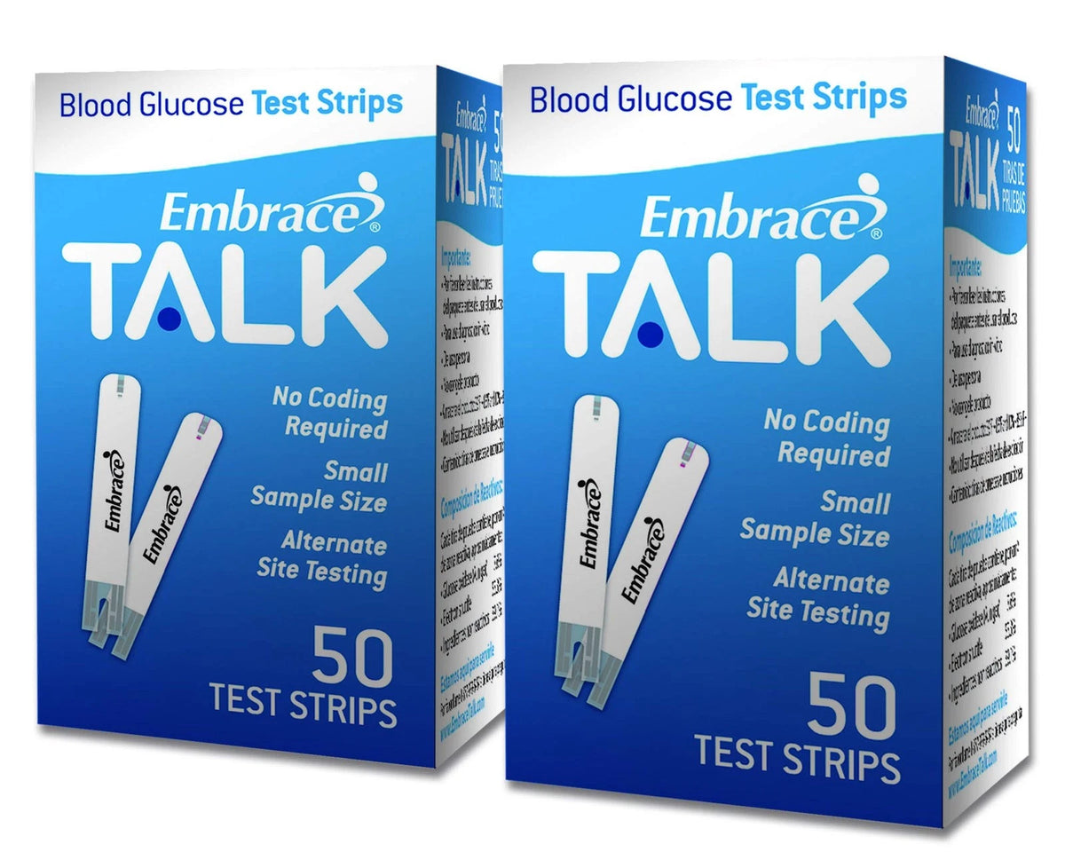 Omnis Health Embrace Blood Glucose Test Strips 100ct 50 Count (Pack of 2)