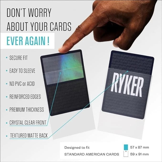 Ryker | Compatible with Monopoly Deal Card Game, Protector 87 x 56 mm, Clear