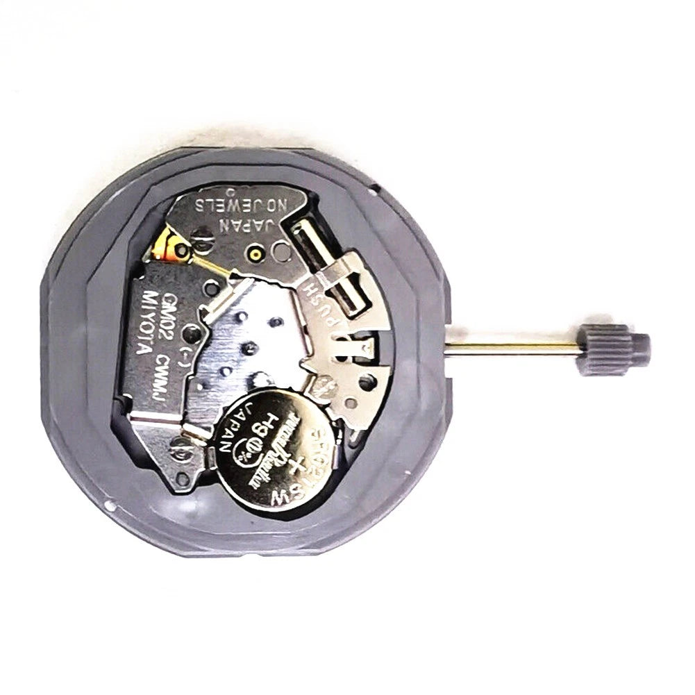 3 Hands Date @ 3 Metal Quartz Watch Movement With Stem For Miyota GM02 GM00