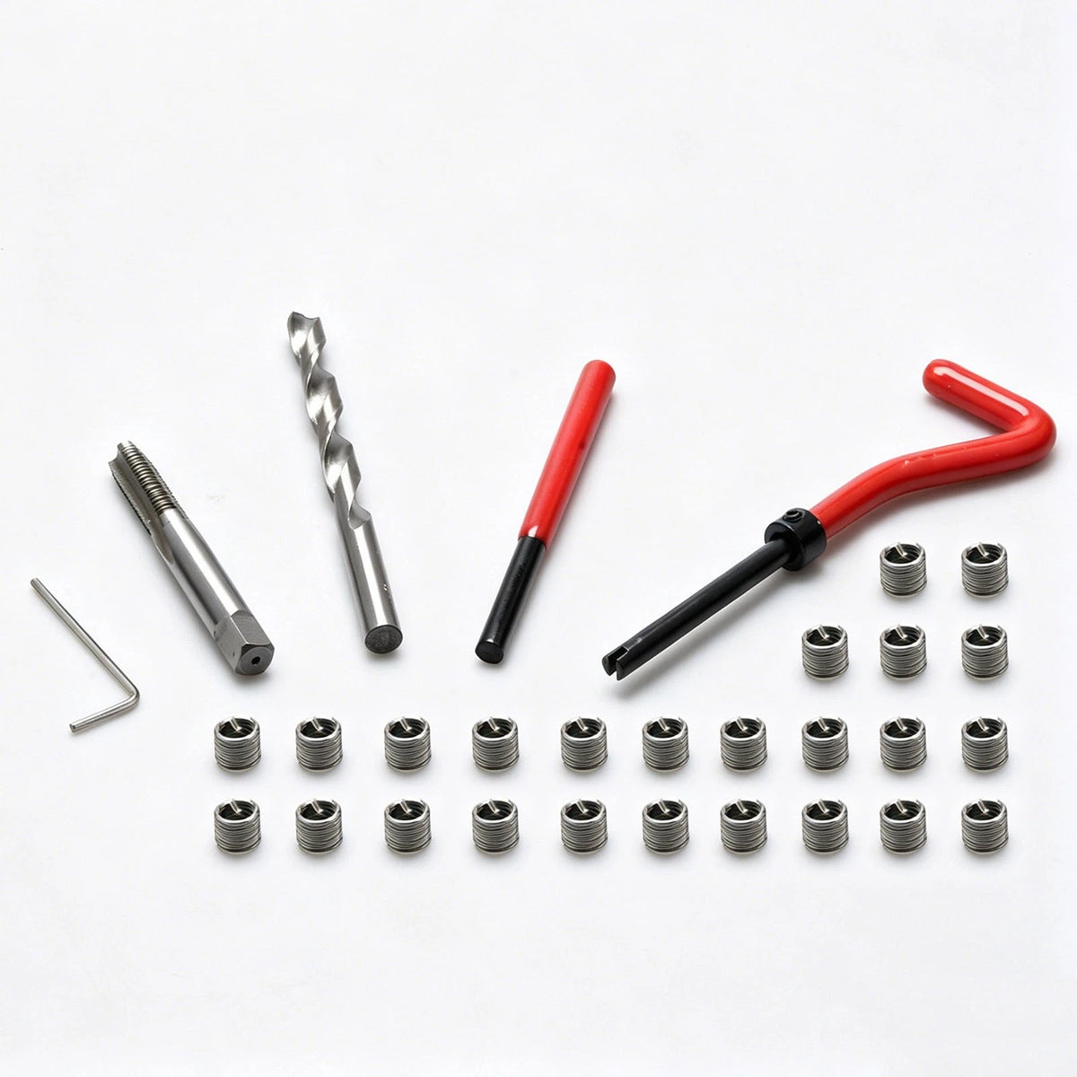 M8 x 1.25 Thread Repair Kit Stainless Steel Insert Set for Aluminum Cast Iron
