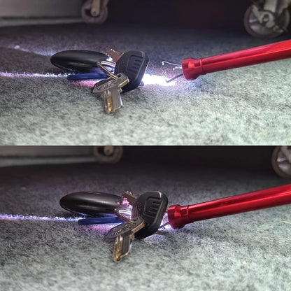 Flexible Claw Pickup Tool with Magnet telescoping led Red