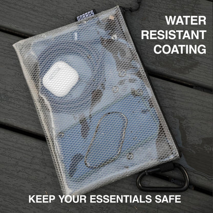 GOBAGS Air Production Multi‑Size Clear Zipper Pouch Multi-Size, Black