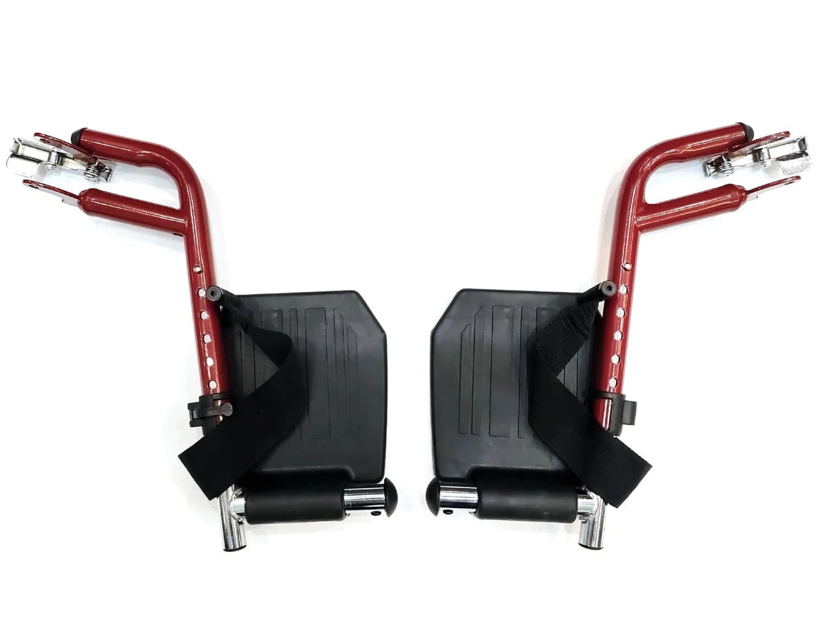 Wheelchair footrest Red Replacement,Economy Footrest for Medium,