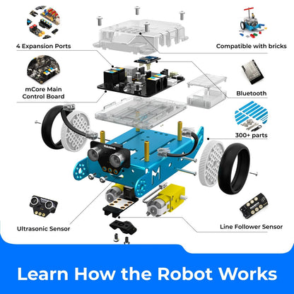 Makeblock mBot Robot Kit, Robotics for Blue, Blue (Bluetooth Version)
