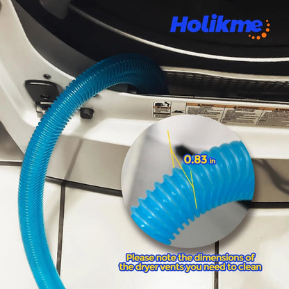 Holikme Upgraded 2 Pieces Dryer Vent Cleaner Kit Compatible with Most Blue