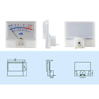 Measure High-Precision VU Level Meter Header Power Amplifier Meter Sound Gauge
