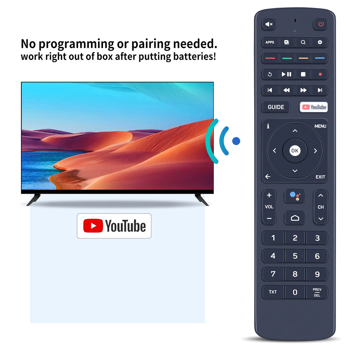 Replacement Remote Control For Zattoo TV WH200319C/ROH