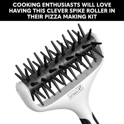 Orblue Pizza Dough Docker Pastry Roller with Spikes, Docking L, Black