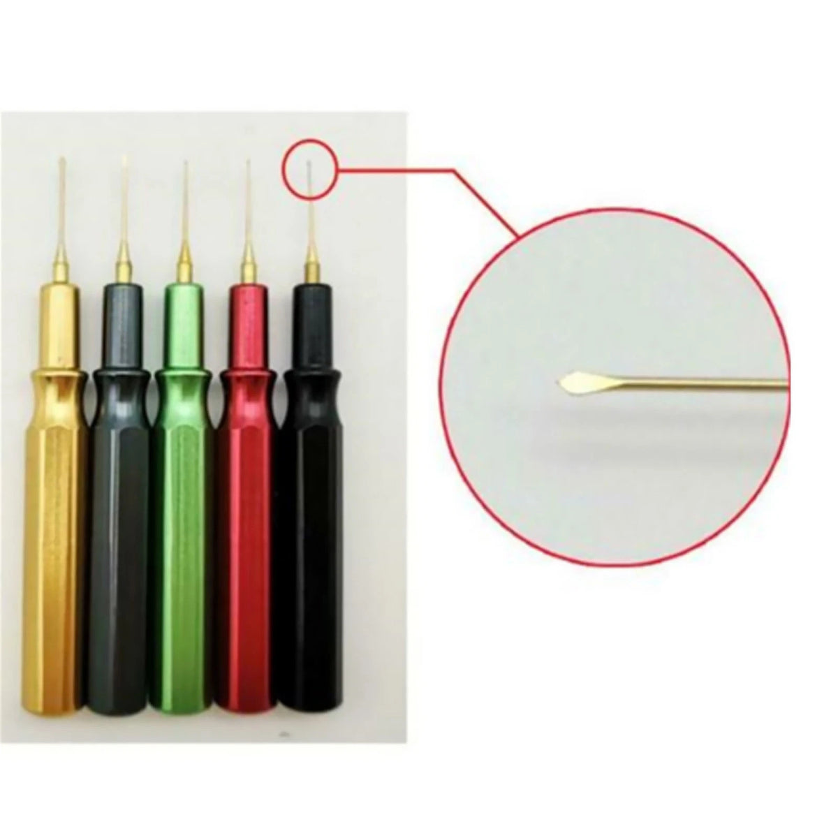 5PCS Professional Oiler Pen Needle Metal Tip With Dust Cap Watch Repair Tool