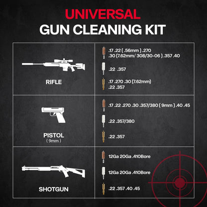 Laziiey Universal Gun Cleaning Kit, Rifle Set with Large, Black