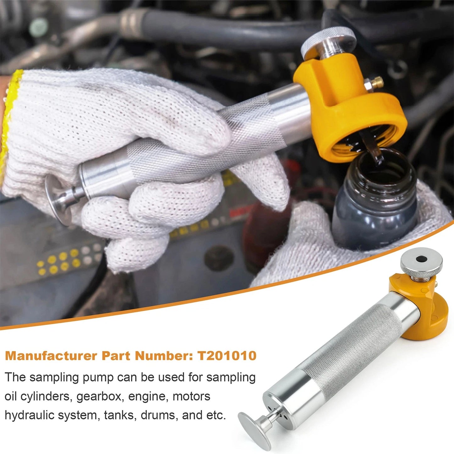 Oil Sampling Pump for Engine, Gearbox, Hydraulic & Industrial Systems