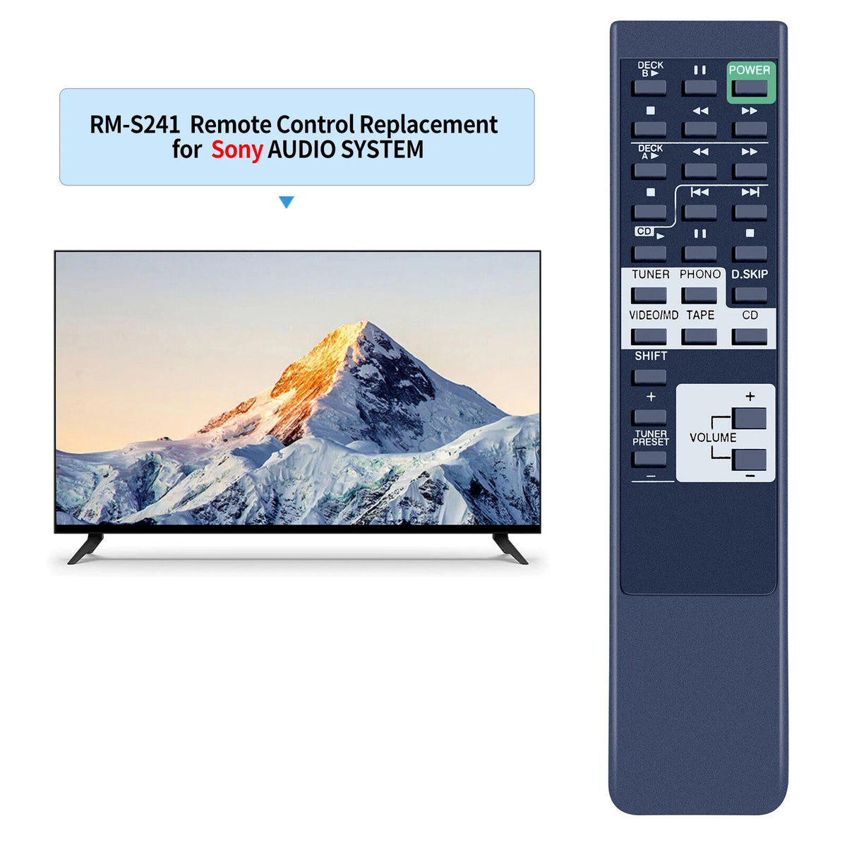 RM-S241 Remote Control For Sony Audio System HCD-241 HCD-251 HCD-261 R2400 R2500
