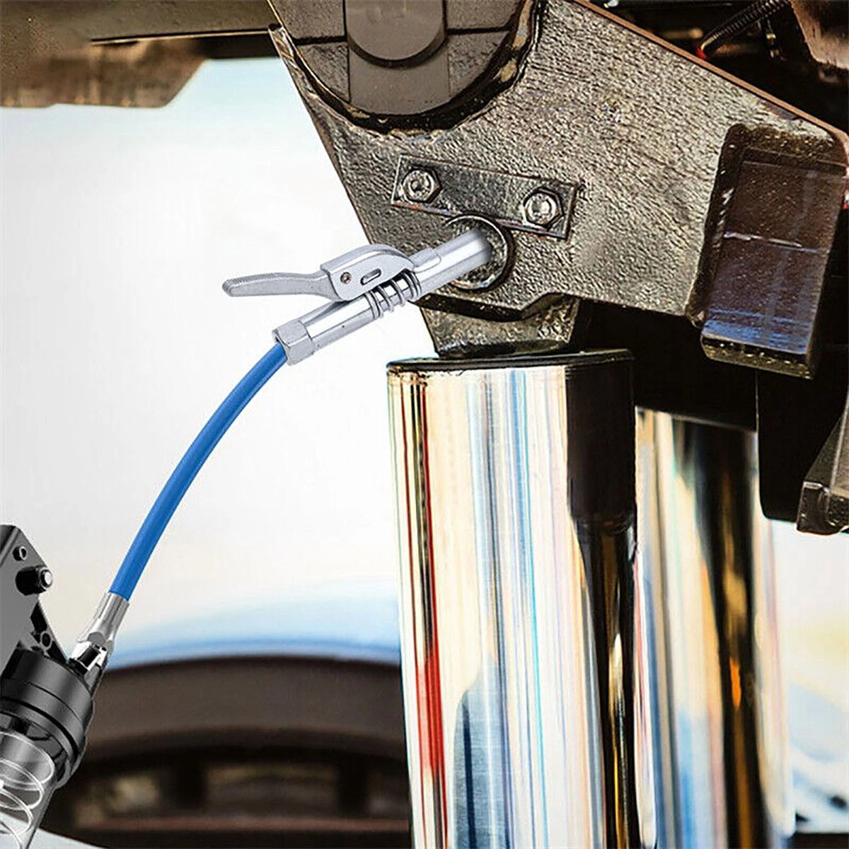 2PCS  High-Pressure Quick Release Lock Oil Injection Nozzles 1/8" NPT Adapter