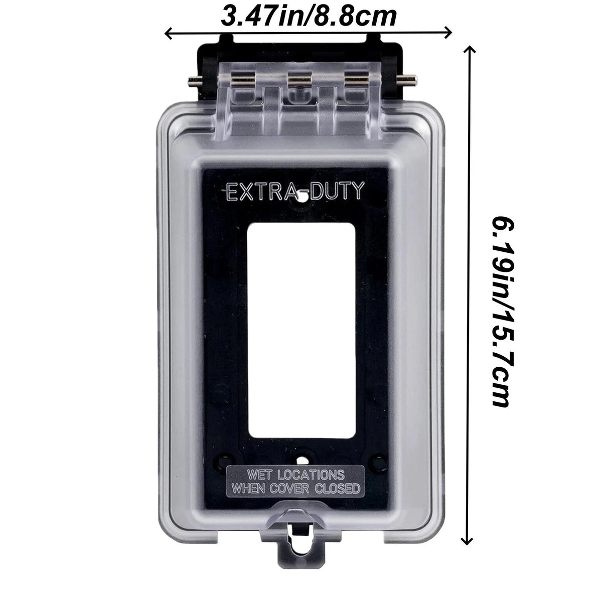 Weatherproof Outdoor Electrical Outlet Cover Single Gang Box Lockable Design