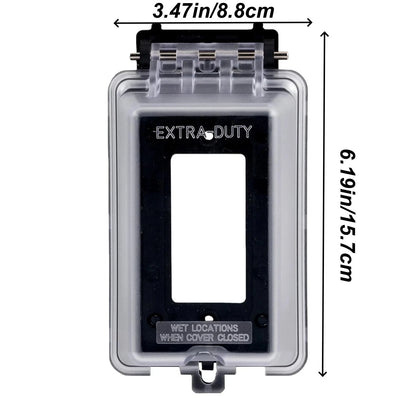 Weatherproof Outdoor Electrical Outlet Cover Single Gang Box Lockable Design
