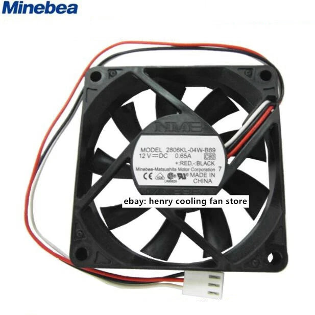 NMB Fan 2806KL-04W-B89 DC 12V 0.65A 70*70*15mm 3Pin Server /CPU Cooling Fan