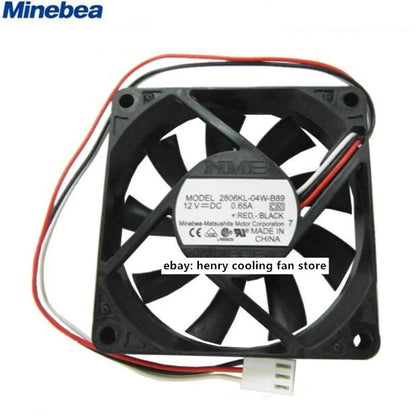 NMB Fan 2806KL-04W-B89 DC 12V 0.65A 70*70*15mm 3Pin Server /CPU Cooling Fan
