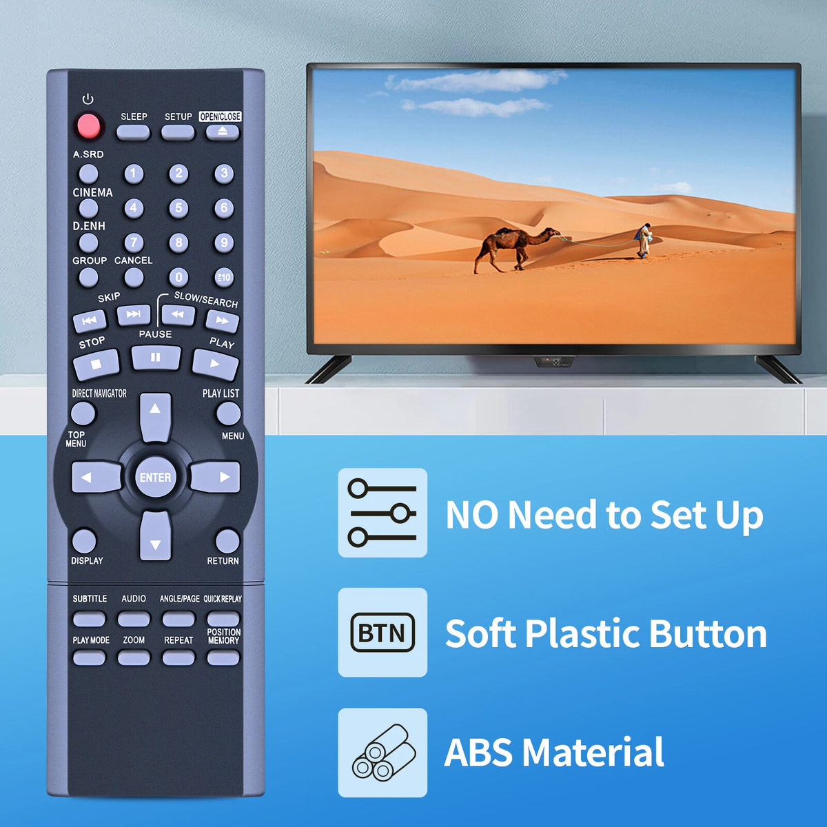 EUR7621010 Remote Control For Panasonic DVD Player DVD-S31 DVD-S35 DVD-S31S