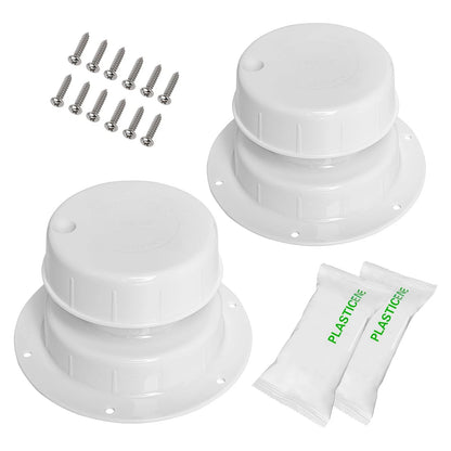 luxlead RV Plumbing Vent Caps - ID 3.8", 5.3" diameter base, 3" tall, White