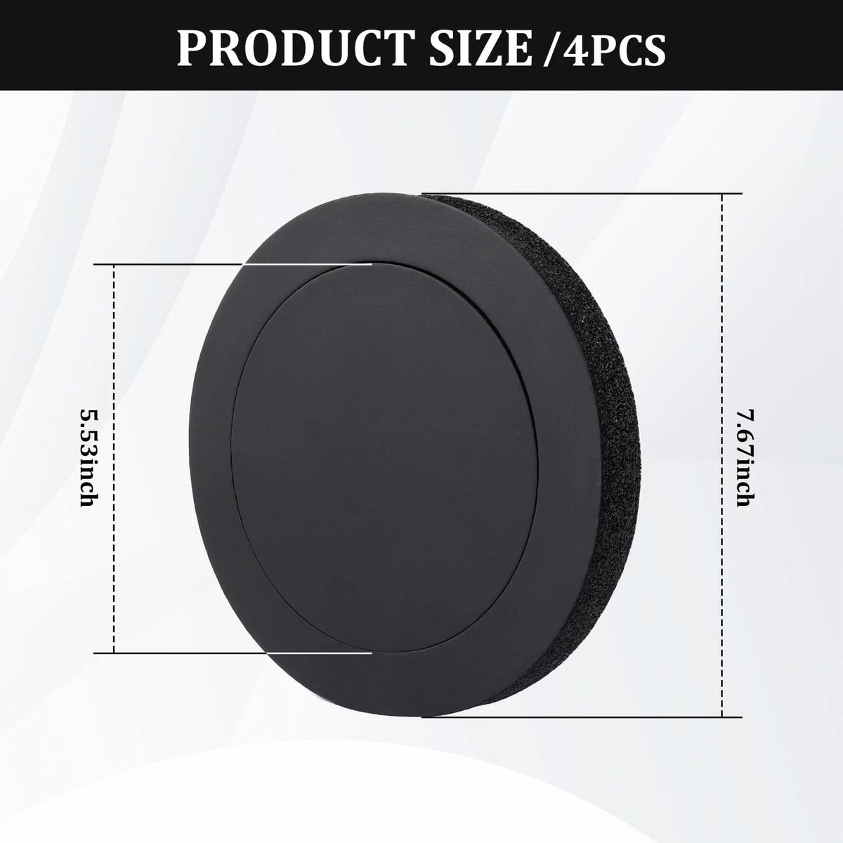 4PCS Speaker Foam Enhancer,6.5" Rings 7.67x7.67x0.95 inch,