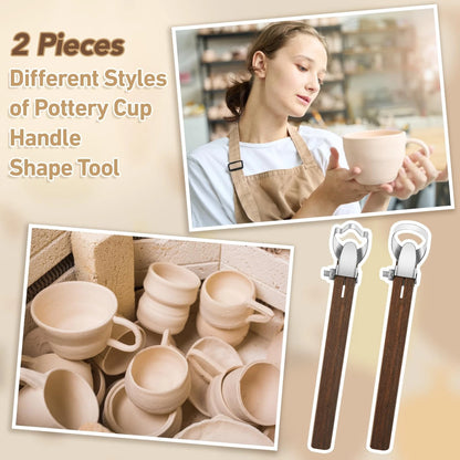 Therwen 2 Pcs Sculpture Scraper Pottery Carving Tool Classic Style
