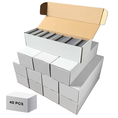 Fageverld Trading Card Storage Box with 40 12 count trading card boxes, White