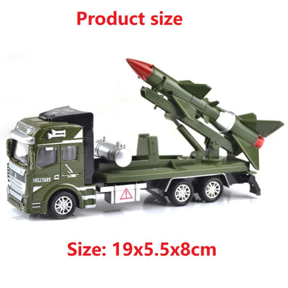 1:64 Pull Back Military Truck Car Model Collection Vehicle Toy Kids Gift Display