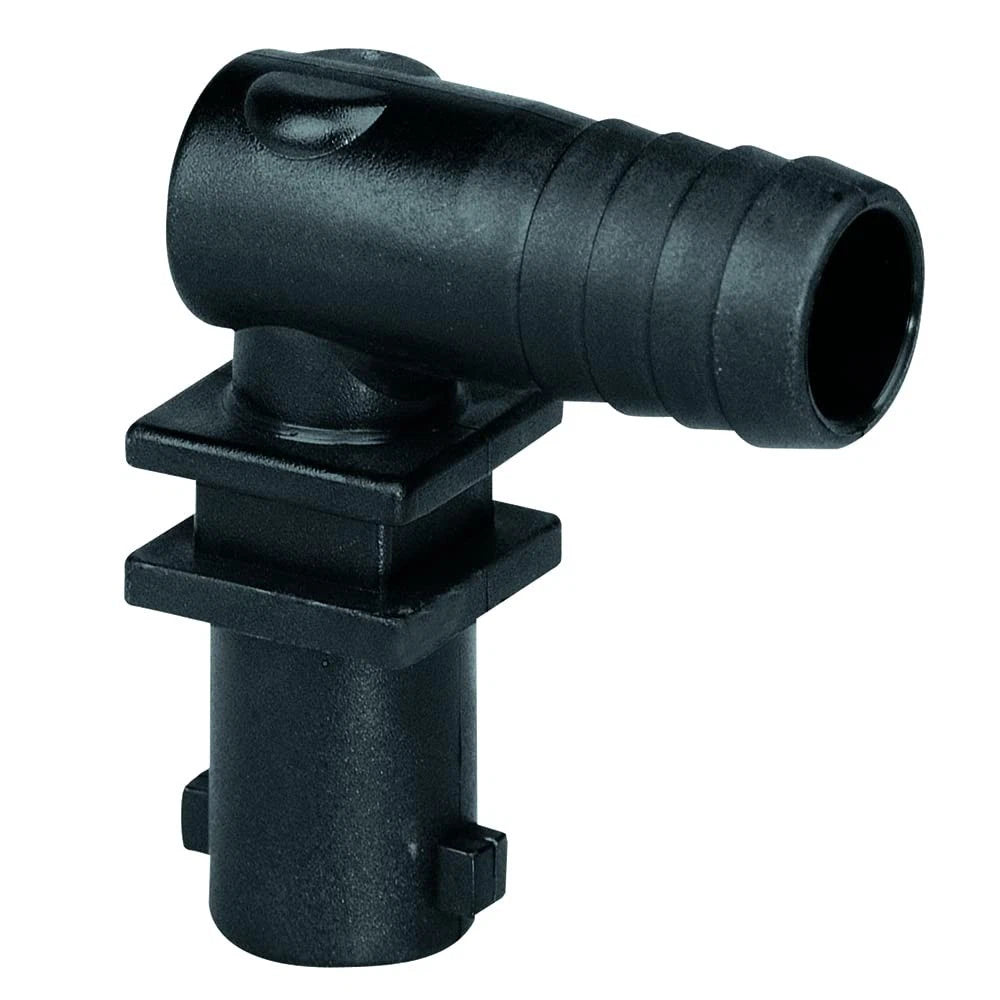 Valley Industries Polypropylene Elbow Nozzle Body - 3/8" HB 3/8 Inch, Black