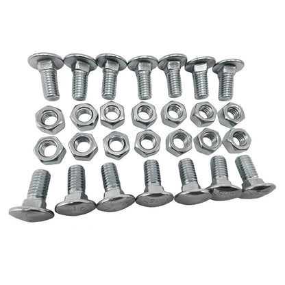 28pc Bumper Bolts Kit Metal Cap Front+Rear For Chevelle Nova Lemans Cutlass