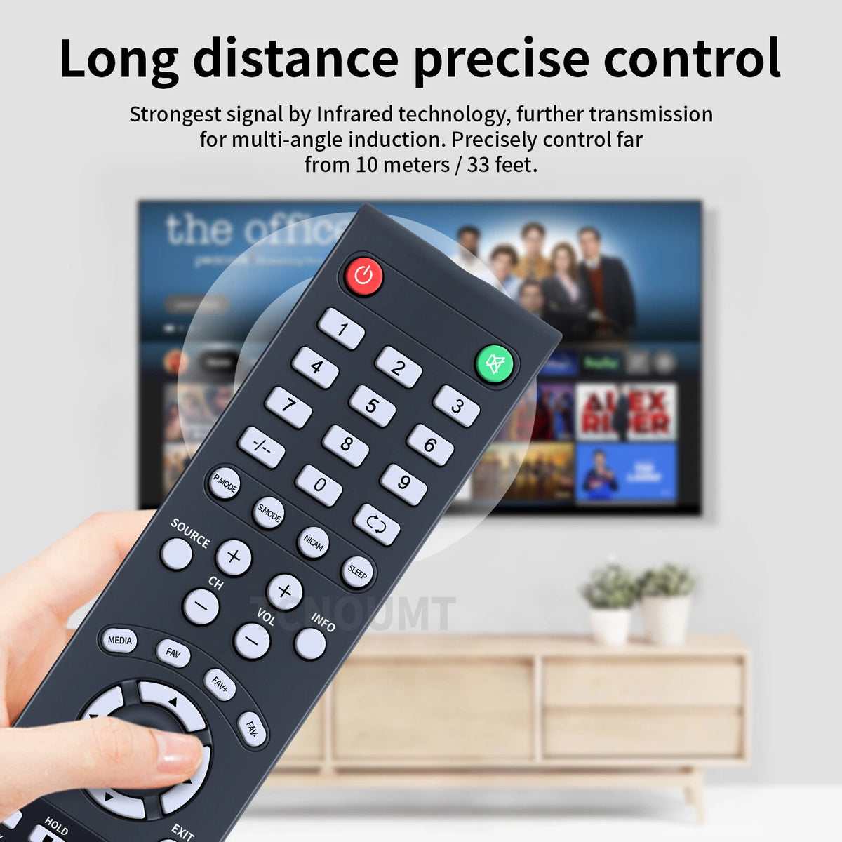 Replacement Remote Control For Elekta 50 Inch FHD LED TV ELED-5055FHD