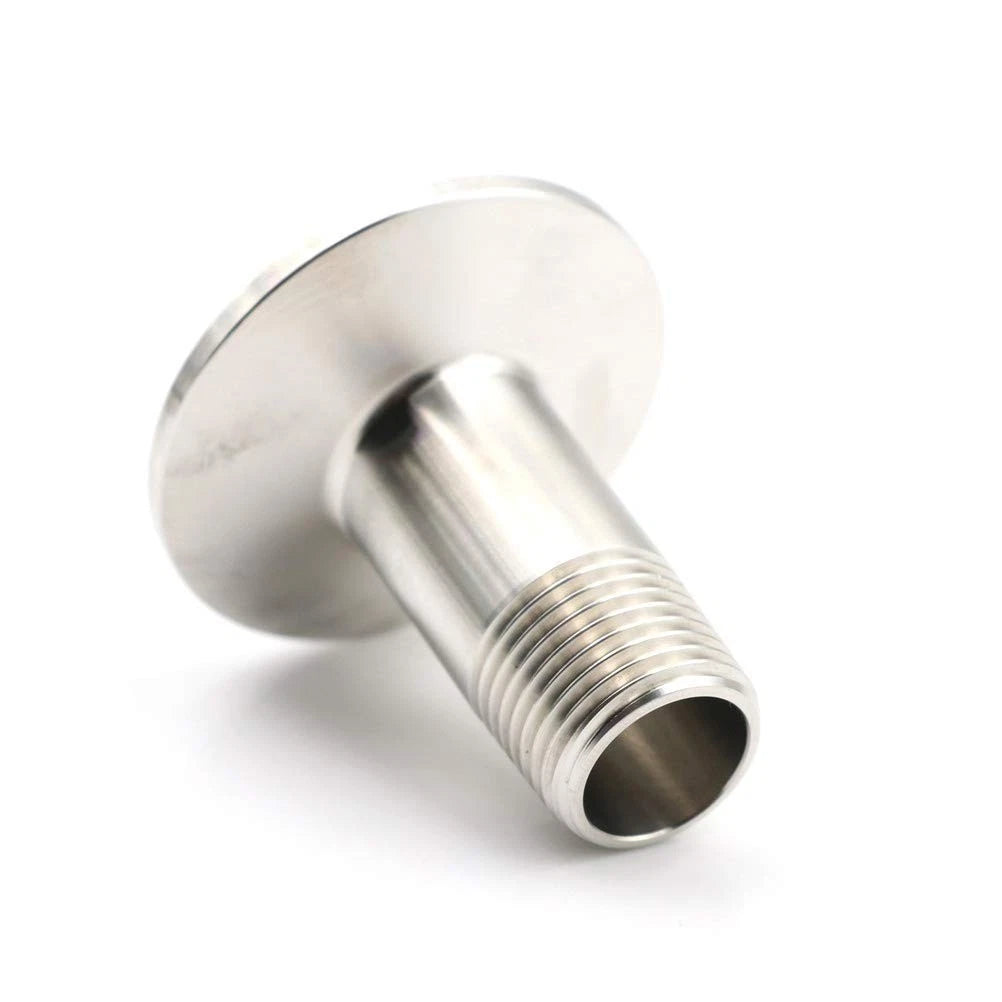 Beduan 1.5" Tri Clamp to 1/2" NPT Male Male, Stainless Steel