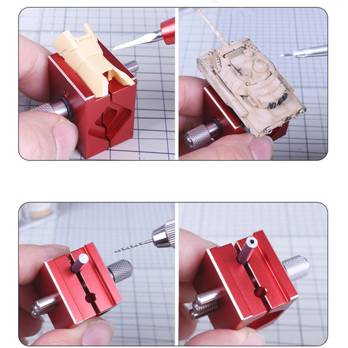 Adjustable Aluminum Alloy Mini Vise for Gundam Model Military Hobby Tool A