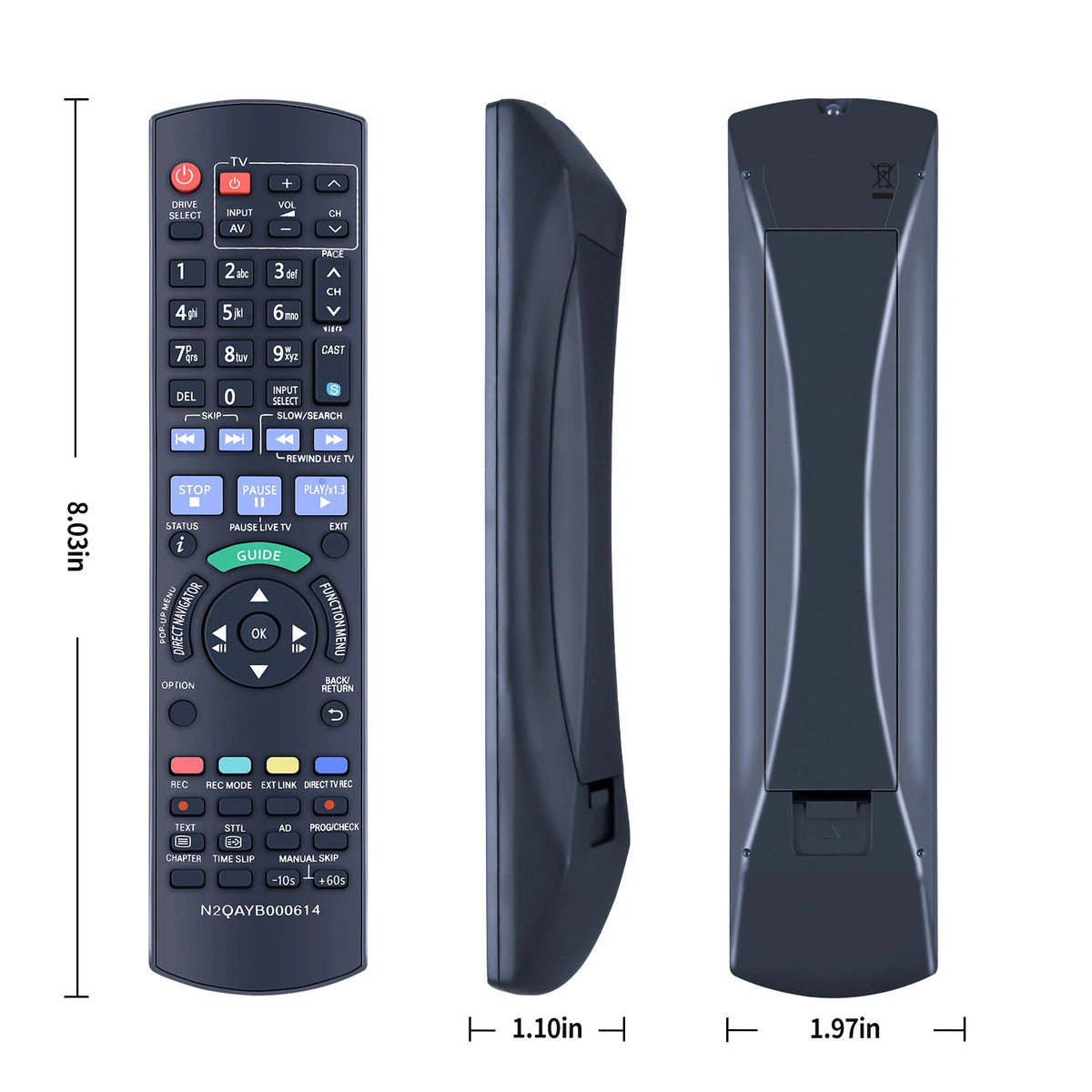 N2QAYB000614 Replacement Remote Control For Panasonic DISC RECORDER