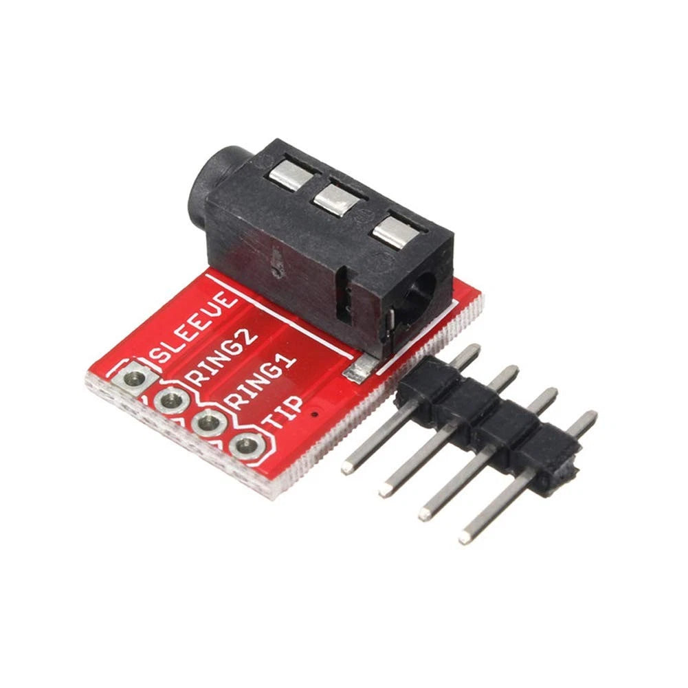 Onyehn TRRS 3.5mm Audio Jack,Breakout Headphone Video MP3 Jack red
