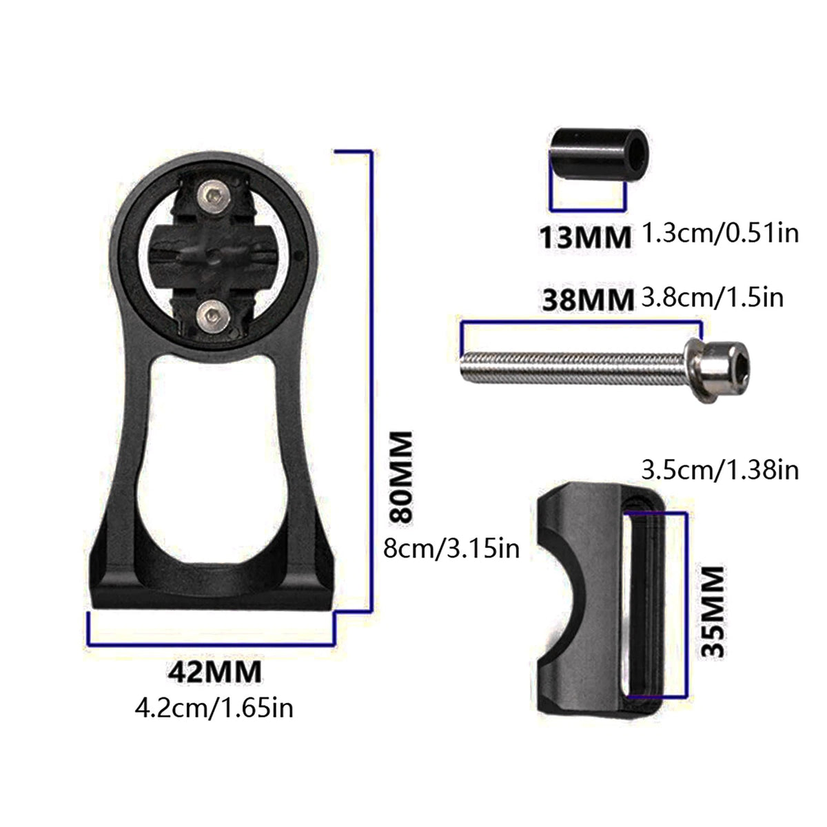 Bike Stem Extension Mount Holder Set For Garmin For Bryton For Cateye For GoPro