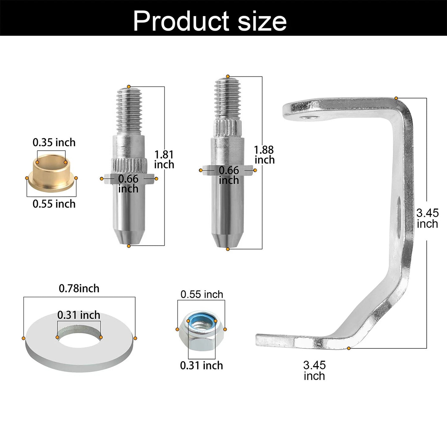 For Chevy Tahoe 2000-2006 Door Hinge Pin And Bushing Kit Front Passenger Side