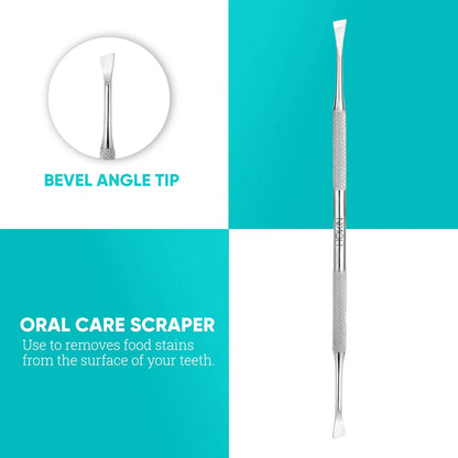 Dental Tools HOKIN Plaque Remover Teeth Cleaning Tool 4 Pcs Jet Black