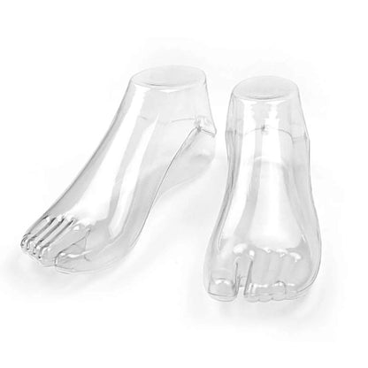 SteelFever 1 Pair Plastic Foot Model Tools Shoes Support Medium, Transparent