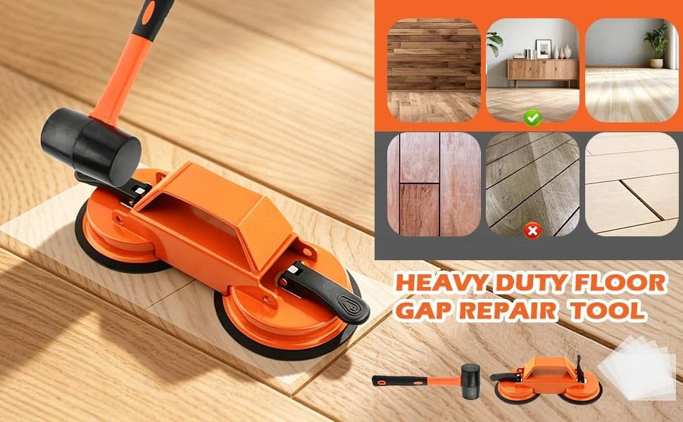 Floor Gap Fixer Tool, Plank Repair Kit, Dual Suction Cup Fix...