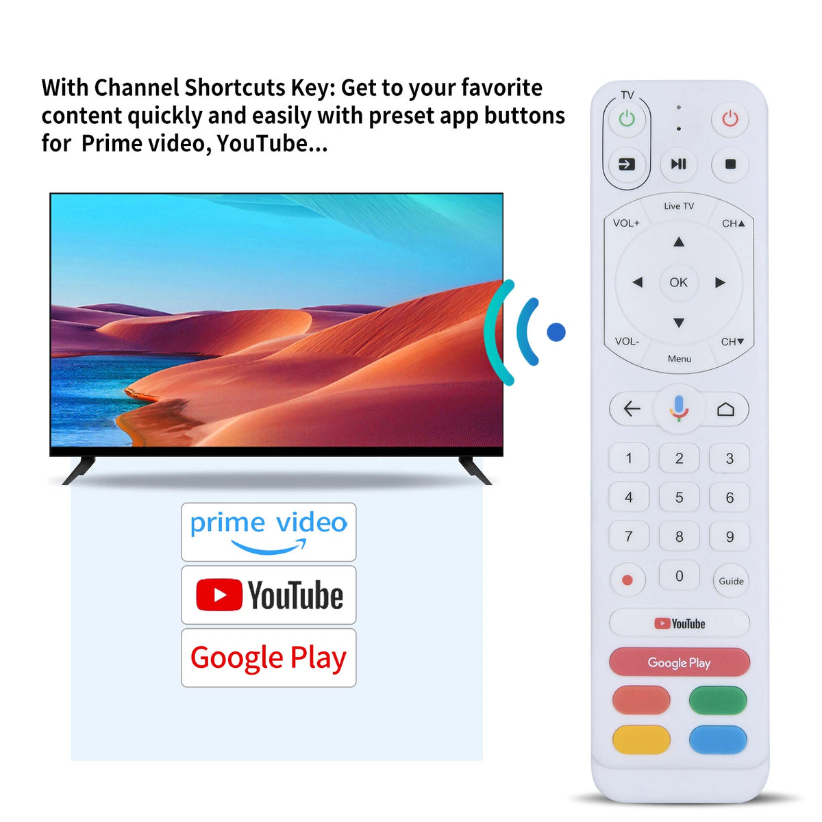 Voice Remote Control For Westman InfiniTV Yukon TV EVO PRO 4K TV -