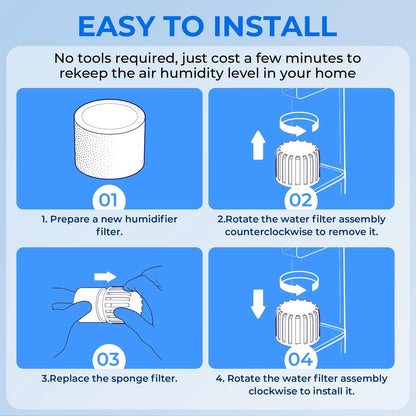 30-Pack Top Fill Humidifier Replacement 1.69 x x 1.26 inches, White