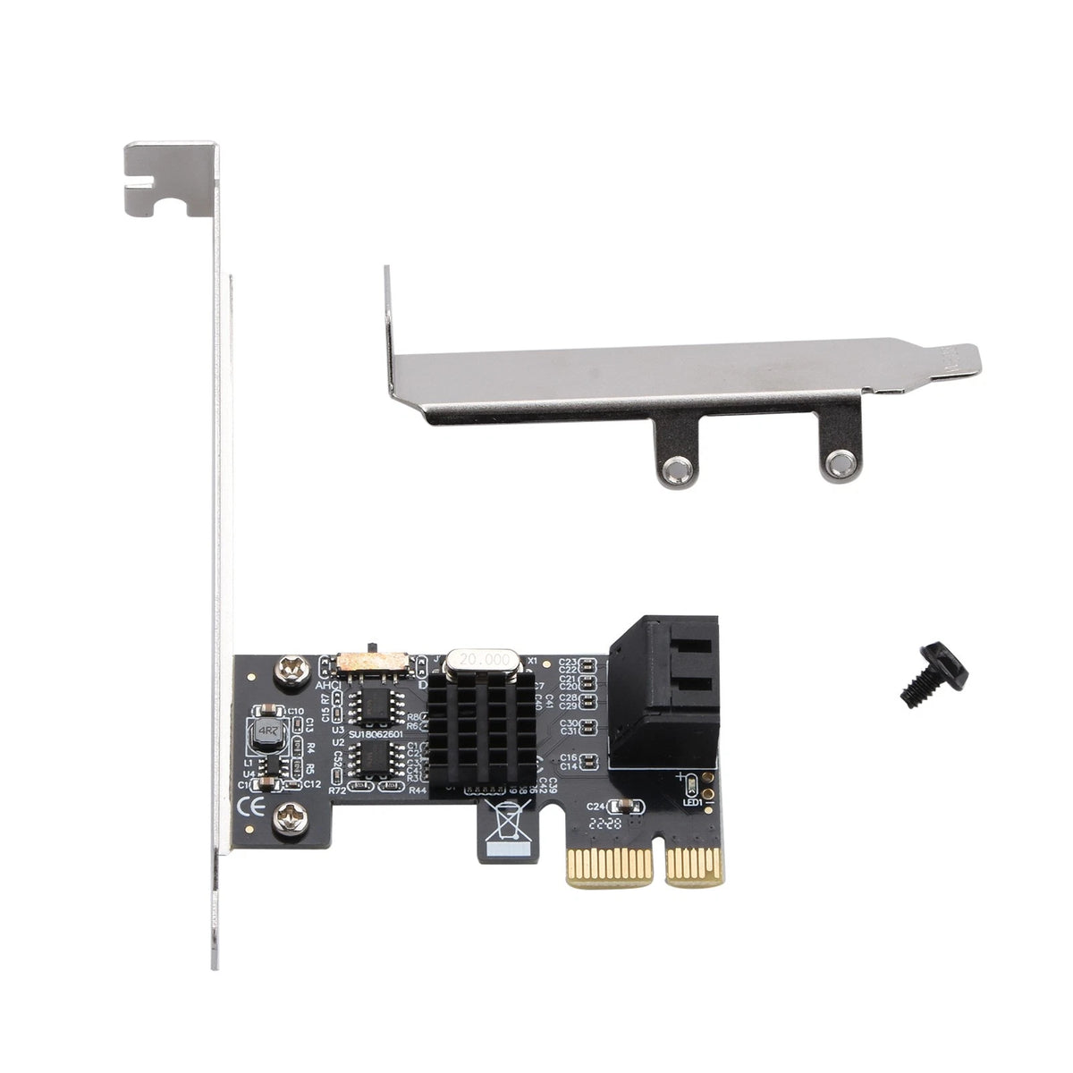 ASM1061 SATA3.0 2-Port SATA III Expansion Controller Adapter Card 6G