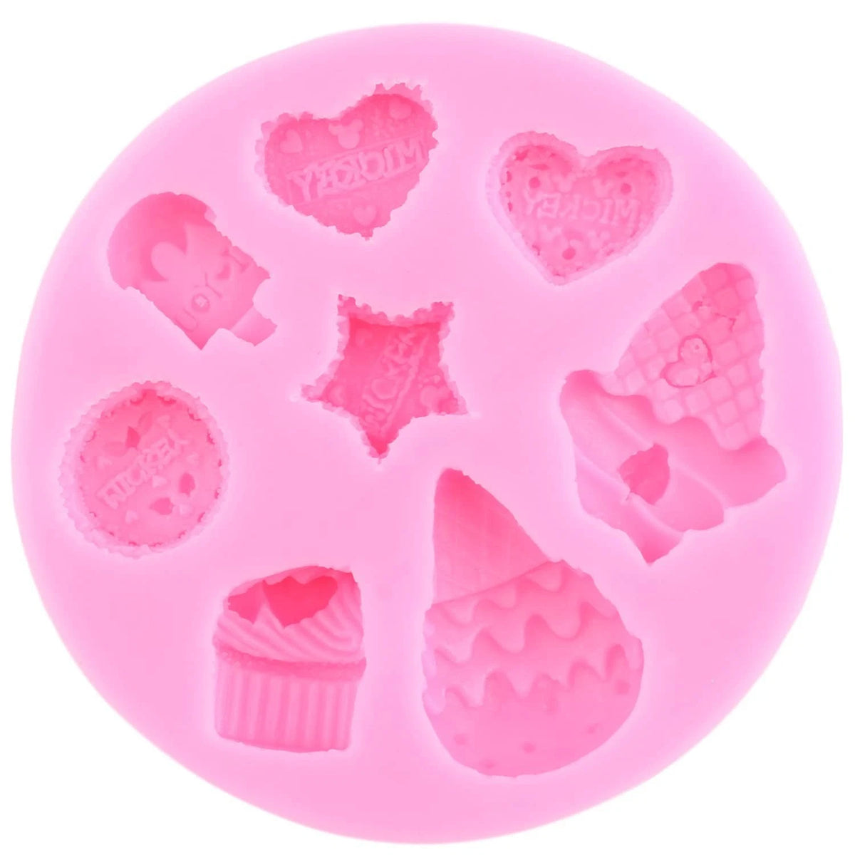 Mujiang Ice Cream Cones Silicone Mold Donut Fondant Molds Set Of 4 Style B